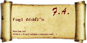 Fogl Aldán névjegykártya
